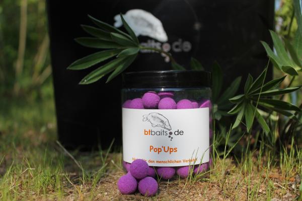 Korallo Pop´Ups Fluo Purple 75 g,  wahlweise verschiedene Aromen und Durchmesser 12, 16, 20 mm.